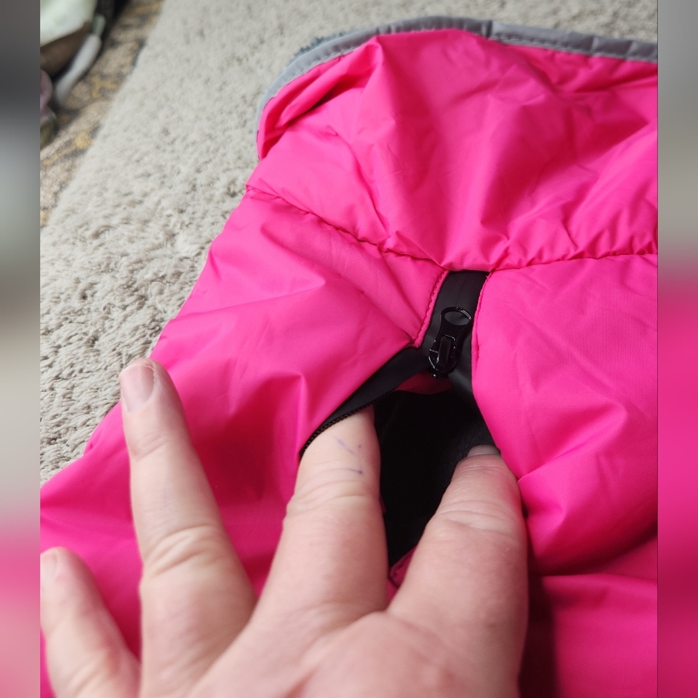 Dogcheer Warm Dog Coat Dog Jacket Waterproof Winter Coat Reflective - Pink - M - Picture 10 of 16